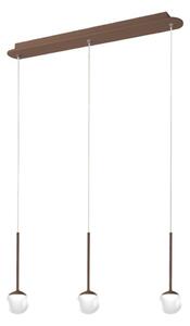 Lampadario moderno promoingross lollypop s3tr bn led metallo oro rosato metacrilato bianco - Promoingross