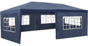 Tectake 402302 gazebo 3x6 m con 5 elementi laterali - blu