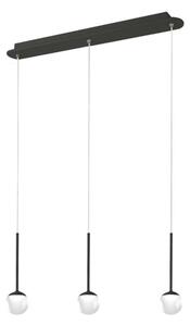 Lampadario moderno promoingross lollypop s3tr ne led metallo nero metacrilato bianco - Promoingross