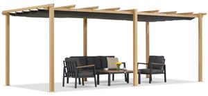 Pergola da terrazzo Barbados 3x6 m Garden Point in legno-antracite