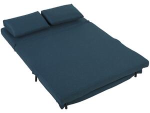 HOMCOM Divano Letto 2 Posti, Divano-Letto Clic-Clac 3 in 1 con Schienale Regolabile, Cuscino, Seduta Ampia, Blu | Aosom Italy