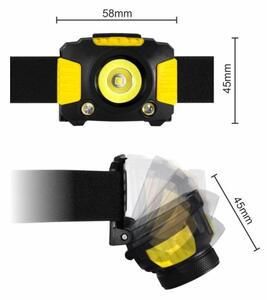 Lampada frontale LED 2xLED/5W/3xAAA + LED/3W