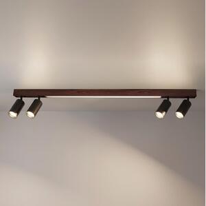 Brilagi - Faretto LED SELE 4xGU10/30W/230V + LED/25W nero/decor rovere