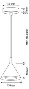 Brilagi - Lampada a sospensione su cavo CONE SINGLE 1xGX53/15W/230V nera