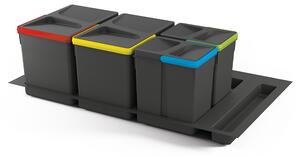 Set di contenitori con base Recycle per cassetto di modulo 900 mm Emuca 15L, 7L, 7L