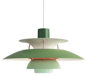 Lampada a sospensione Louis Poulsen, PH 5, dimmerabile, Verde, Soggiorno, Metallo, Design