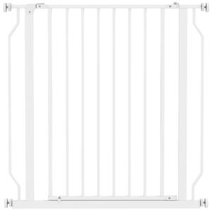 PawHut Cancelletto per Cani Estensibile e Regolabile per Scale e Porte, in Acciaio e ABS, 75-85x76 cm, Bianco | Aosom Italy