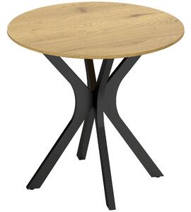 HOMCOM Tavolo da pranzo rotondo, Design moderno, 78 cm x 78 cm x 75 cm, Legno naturale | Aosom Italy
