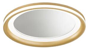 Plafoniera moderna perenz illumina miro' 8258 or lc led 2660lm 3000k dimmerabile alluminio metallo acrilico oro spazzolato - Perenz