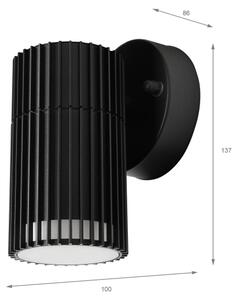 Faretto da parete per esterni LANTHEA 1x GU10/11W/230V IP44 nero