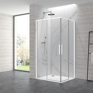 Kamalu box doccia 70x70cm angolare porte scorrevoli finitura bianca| kla1000w