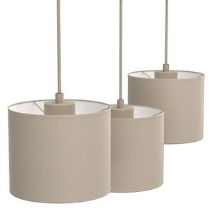 Lampadario a sospensione con cavo ARDEN 3xE27/15W/230V beige