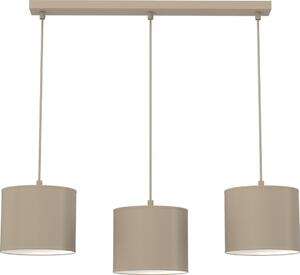 Lampadario a sospensione con cavo ARDEN 3xE27/15W/230V beige