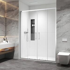 Porta doccia doppio scorrevole 170cm altezza 200cm finitura cromo | KZ6000 - KAMALU
