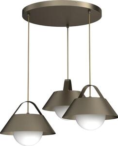 Lampadario a cavo FUNDA 3xE27/15W/230V bronzo