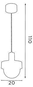 Lampadario a sospensione con cavo CANAN 1xE27/15W/230V pr. 20 cm beige