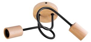 Lampadario a plafone OXFORD 2xE27/15W/230V pino/nero