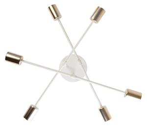 Lampadario a plafone CAMBRIDGE 6xE27/15W/230V ottone/bianco