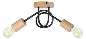 Lampadario a plafone OXFORD 2xE27/15W/230V pino/nero