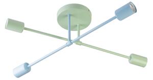 Plafoniera CAMBRIDGE 4xE27/15W/230V verde/blu
