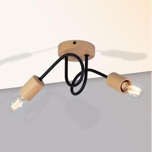 Lampadario a plafone OXFORD 2xE27/15W/230V pino/nero