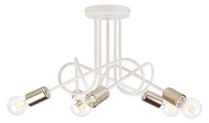 Lampadario a plafone OXFORD 5xE27/15W/230V ottone/bianco