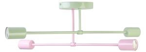 Lampadario a soffitto CAMBRIDGE 4xE27/15W/230V verde/rosa