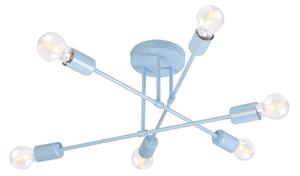 Plafoniera CAMBRIDGE 6xE27/15W/230V blu