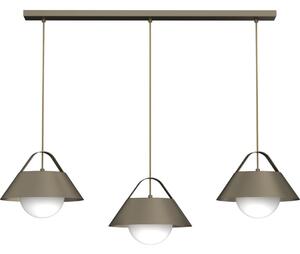 Lampadario a sospensione con cavo FUNDA 3xE27/15W/230V bronzo
