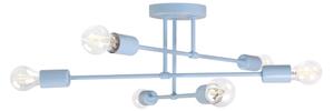 Plafoniera CAMBRIDGE 6xE27/15W/230V blu