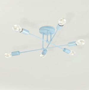 Plafoniera CAMBRIDGE 6xE27/15W/230V blu