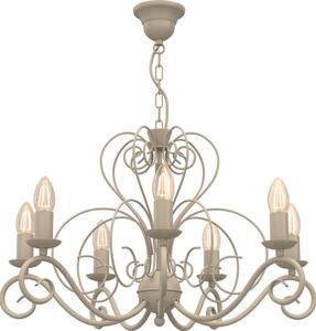 Lampadario a catena MAURO 7xE14/15W/230V beige