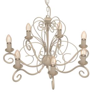 Lampadario a catena MAURO 7xE14/15W/230V beige