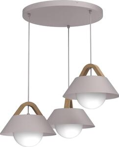 Lampadario a cavo FUNDA 3xE27/15W/230V color crema