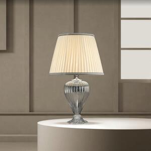 Abat-jour classica sylcom teodora 1462 22 + top e14 led vetro soffiato lampada tavolo - Sylcom