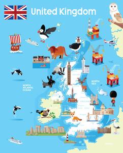 Illustrazione United Kingdom Map, drmakkoy