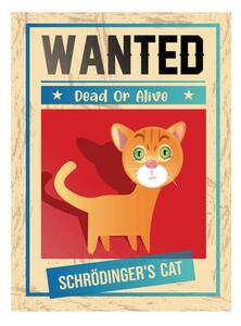 Illustrazione Schrodinger's cat and dead or alive wanted poster, drmakkoy