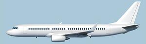 Illustrazione Side of passenger jet airplane - easy to cut out, Michal Krakowiak