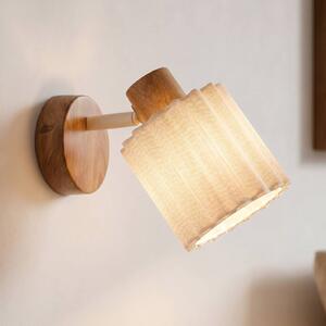 Faretto Shiloh Lindby, dimmerabile, Legno chiaro, Soggiorno / Sala da pranzo, Legno, Moderno, Applique