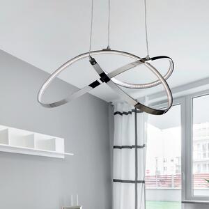 Lampadario illuminando nebula sp g 30w led 2100lm 3000°k sospensione ultrmoderna metallo cromo acrilico interni - Illuminando