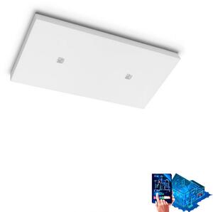 Plafoniera gesso belfiore 9010 flat double 8903b.3040 led sistema wireless lampada soffitto - Belfiore - 9010