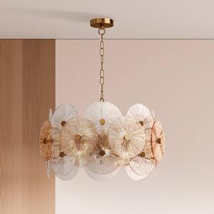 Maytoni Lampada a sospensione in vetro Aster, dimmerabile, Ottone / Oro, Soggiorno / Sala da pranzo, Vetro, Lampada a sospensione