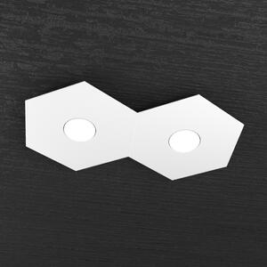 Plafoniera moderna top light hexagon 1142 2l gx53 led metallo lampada parete soffitto - Top Light