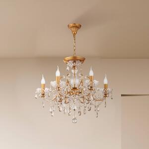 Maytoni lampadario Sevilla, Ø 62 cm, color oro, cristalli