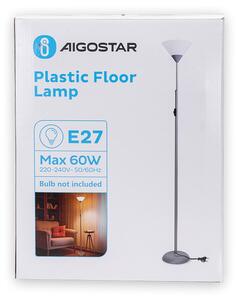 Lampada da terra a piantana Stick grigia E27 Aigostar