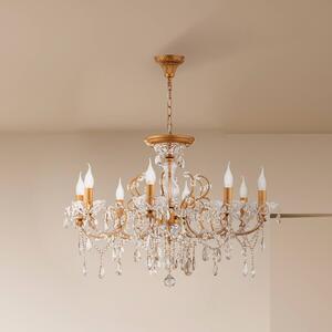 Maytoni lampadario Sevilla, Ø 76 cm, color oro, cristalli