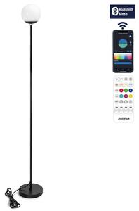 Lampada da terra a piantana Smart 8W nera Bluetooth Mesh RGB + CCT con telecomando Aigostar