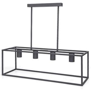 Lampadario da soffitto Piped Nero opaco 4 x E27 Aigostar
