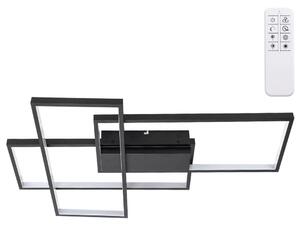 Lampadario Led da soffitto geometrico Nero 38W CCT temperatura colore regolabile con telecomando Aigostar