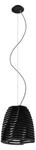 Eco-Light Lampada a sospensione Twist, faggio, nero, 150 cm